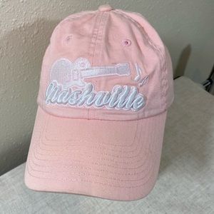 Nashville Tennessee Baseball Cap Pink White